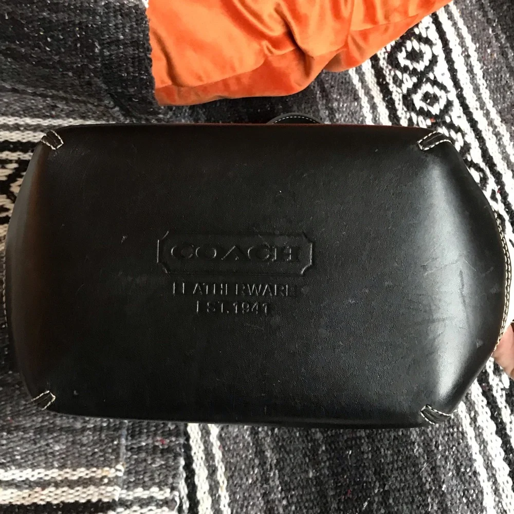 Coach Legacy Vintage Straw And Leather Small Tote, 8909 - Picture 5 of 15